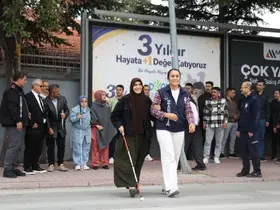 Yeni zabıta personeline görme engelli farkındalık eğitimi verildi