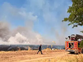 Yerköy’de yaklaşık 100 dekar alan kontrollü olarak yakıldı
