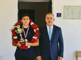 Yığmatepe, dünya şampiyonu Muaz ile bir araya geldi
