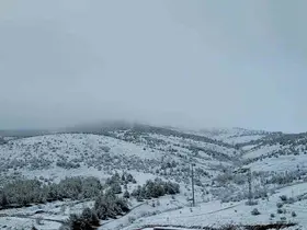 Yozgat’ta bahar ortasında kış manzarası
