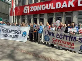Zonguldak’ta eğitimciler Şanlıurfa’daki okul saldırısını protesto etti
