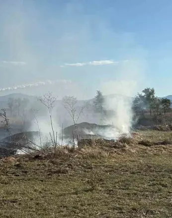 Bolu’da ot yangını büyümeden söndürüldü