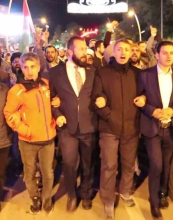 Erzurum’da İsrail’in Küresel Sumud Filosu’na saldırısı protesto edildi