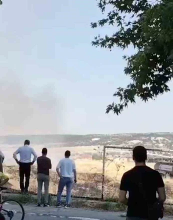 Otluk alan alevler içinde kaldı