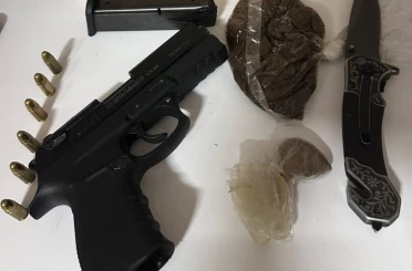 14 yıl 6 ay hapis cezası ile aranan hükümlü silah ve uyuşturucuyla yakalandı 