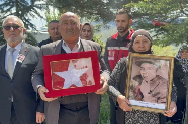 61 yıllık mezar taşı, şehidiyle birlikte Tokat’a geldi 