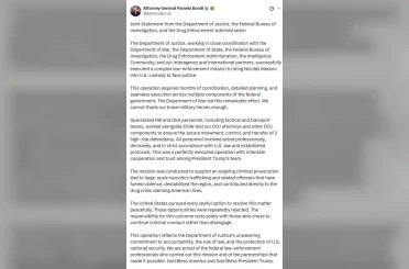 ABD’den Maduro operasyonu açıklaması: "Sonucun sorumluluğu suç faaliyetlerini sürdürmeyi tercih edenlere aittir" 