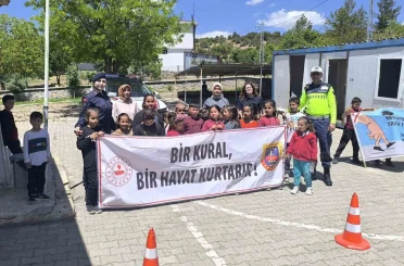 Adıyaman’da öğrencilere trafik eğitimi verildi 