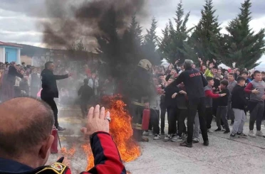 Afet tatbikatı gerçeği aratmadı 