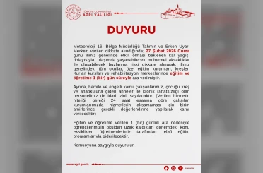 Ağrı’da eğitime kar engeli 
