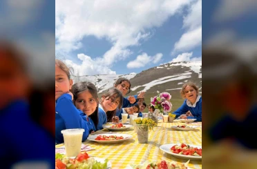 Ağrı’da öğrenciler baharı mangalla karşıladı 