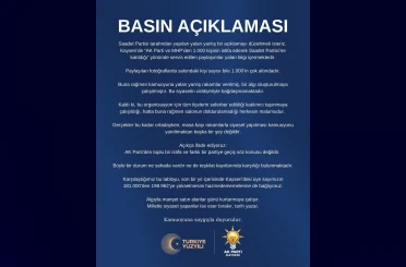AK Parti Kayseri İl Başkanlığı: "AK Parti’den toplu bir istifa ve farklı bir partiye geçiş söz konusu değildir" 