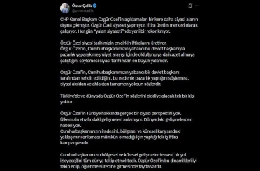 AK Parti Sözcüsü Çelik: "Özgür Özel siyaset yapmıyor, iftira üretim merkezi olarak çalışıyor" 