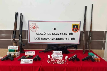 Aksaray’da jandarmadan uyuşturucu ve kaçak silah operasyonu: 7 gözaltı 