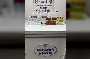 Akşehir’de sahte alkol operasyonu