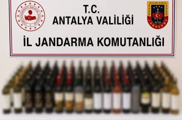 Alanya’da 108 litre kaçak alkol ele geçirildi 