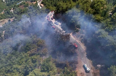 Alanya’da orman yangını 3 saatte kontrol altına alındı 