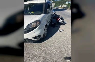 Alaplı’da zincirleme kaza; Motosikletteki 2 kişi yaralandı 