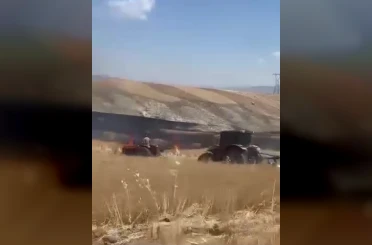Ankara’da ekili arazide yangın 