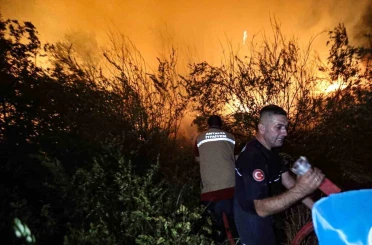 Antalya itfaiyesi üç ilçedeki yangınlara 13 araç ve çok sayıda personelle müdahale etti