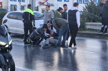 Aracın çarptığı yaya yaralandı 