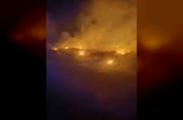 Arazi yangını yoğun müdahale sonrası söndürüldü 