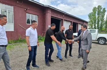 Arpaçay Kaymakamı Akköz’den kurumlara veda ziyareti 