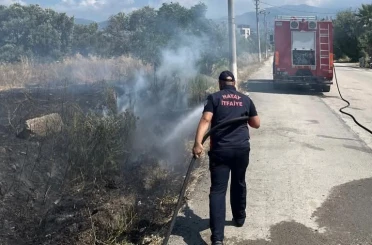 Arsuz’da bahçe yangını 
