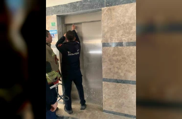 Asansör boşluğuna düşen yavru kediyi itfaiye kurtardı 