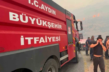 Aydın Büyükşehir Çine’de yangına müdahale ediyor 