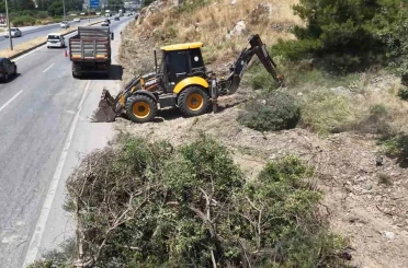 Aydın Orman İşletme’den yangınlara karşı yol kenarı temizliği 
