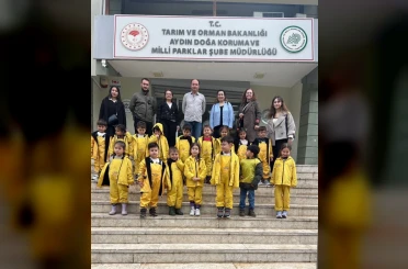 Aydın’da anaokulu öğrencileri Doğa Eğitim Merkezi’ni gezdi 
