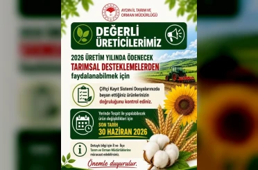 Aydınlı üreticilere ÇKS uyarısı: "Son tarih 30 Haziran 