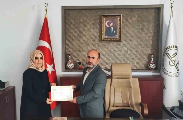 Aydıntepe Müftülüğü personeli başarı belgesiyle taltif edildi 
