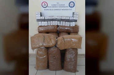 Bafra’da kaçak tütün ve makaron operasyonu 