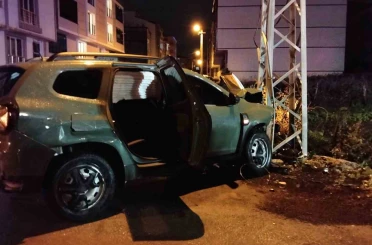 Bafra’da trafik kazası kamerada: 1 yaralı 