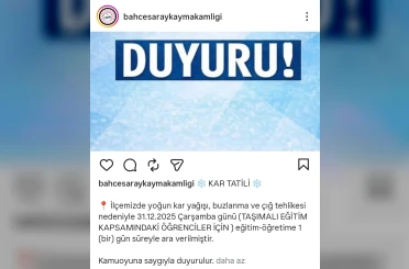 Bahçesaray’da taşımalı eğitime 1 gün ara 
