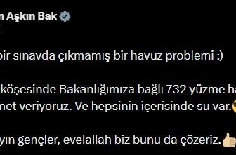 Bakan Bak’tan Marmaris Belediyesindeki havuz sorununa tepki 