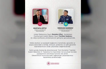 Bakan Çiftçi, Kazakistanlı mevkidaşı ile video konferansla görüştü 