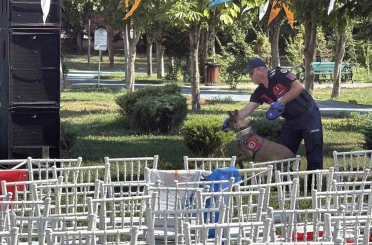 Bakan Göktaş’ın programı öncesi Dede Korkut Parkı’nda bomba araması 
