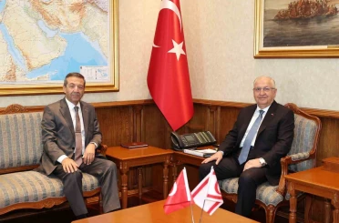 Bakan Güler, KKTC Dışişleri Bakanı Ertuğruloğlu ile bir araya geldi