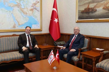 Bakan Güler, KKTC Meclis Başkanı Öztürkler ile görüştü 