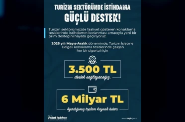 Bakan Işıkhan’dan "Turizm sektöründe istihdama 6 milyar liralık destek" açıklaması 