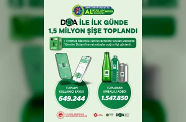 Bakan Kurum duyurdu: "DOA ile ilk gün 1,5 milyon şişe toplandı" 
