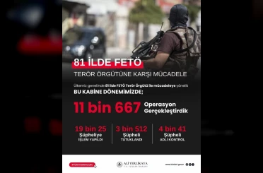 Bakan Yerlikaya: "Bu kabine dönemimizde FETÖ’ye yönelik 11 bin 667 operasyon gerçekleştirdik" 