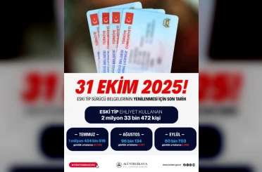 Bakan Yerlikaya: "Süre uzatılmayacak, eski tip sürücü belgelerinin yenilenmesi için son tarih 31 Ekim" 