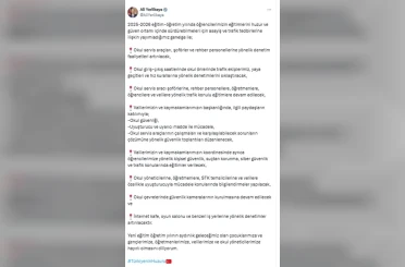 Bakan Yerlikaya’dan, 2025-2026 eğitim öğretim yılı için alınan tedbirlere ilişkin açıklama 