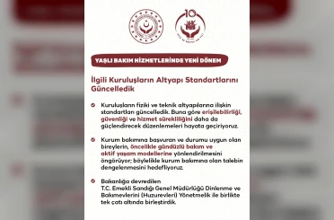 Bakanlıktan huzurevlerine yönelik yeni düzenleme 