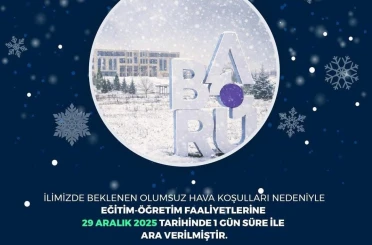 Bartın Üniversitesi’nde eğitime tatili 