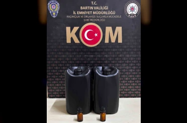Bartın’da 10 litre etil alkol ele geçirildi 